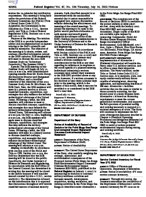 Federal Register Notice of Availability of the Record of Decision (2022-14975) (July 2022)